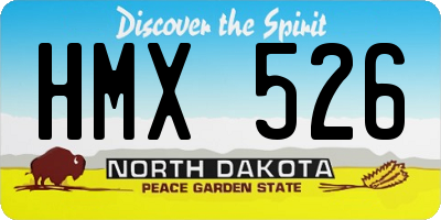 ND license plate HMX526