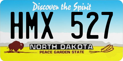 ND license plate HMX527