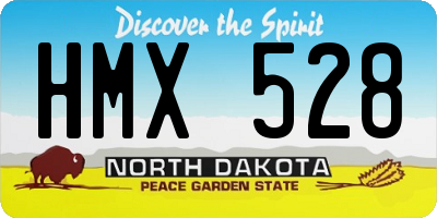 ND license plate HMX528