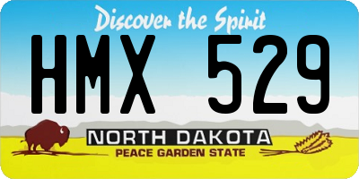 ND license plate HMX529