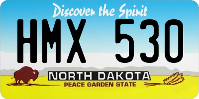 ND license plate HMX530