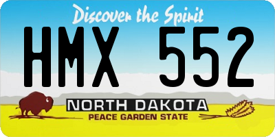 ND license plate HMX552