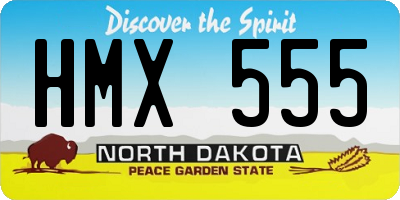 ND license plate HMX555