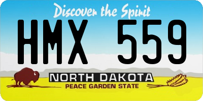 ND license plate HMX559