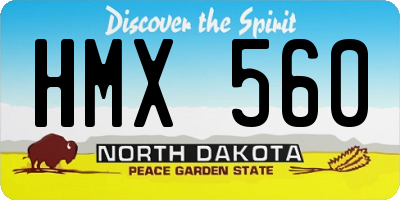 ND license plate HMX560