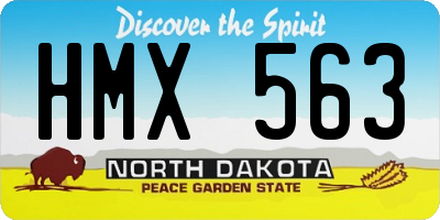 ND license plate HMX563