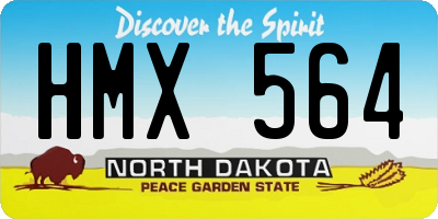 ND license plate HMX564