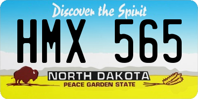 ND license plate HMX565