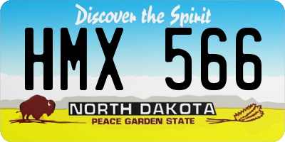 ND license plate HMX566