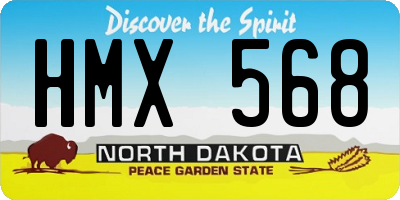 ND license plate HMX568