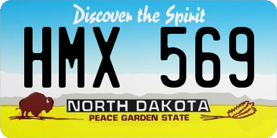 ND license plate HMX569