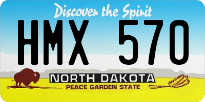 ND license plate HMX570