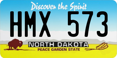 ND license plate HMX573