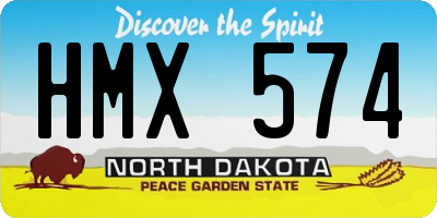 ND license plate HMX574