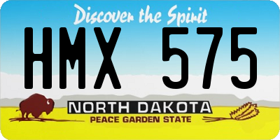 ND license plate HMX575