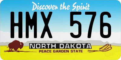 ND license plate HMX576