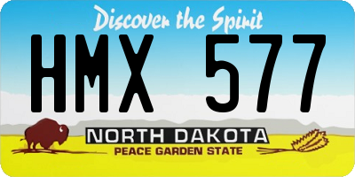 ND license plate HMX577