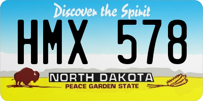 ND license plate HMX578