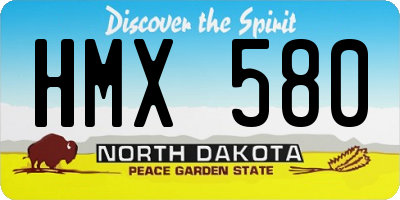 ND license plate HMX580