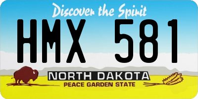 ND license plate HMX581