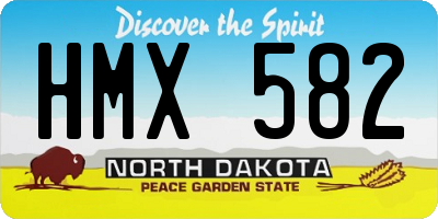 ND license plate HMX582