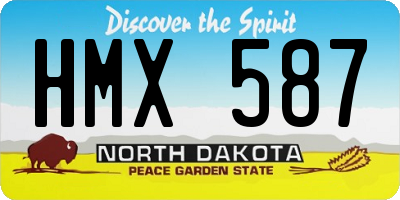 ND license plate HMX587