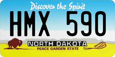 ND license plate HMX590