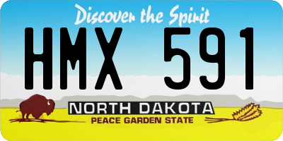 ND license plate HMX591