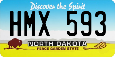 ND license plate HMX593