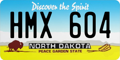 ND license plate HMX604