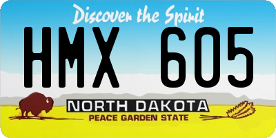 ND license plate HMX605