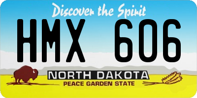 ND license plate HMX606