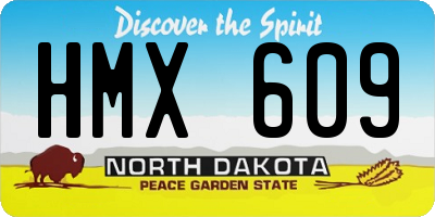 ND license plate HMX609