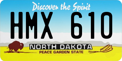 ND license plate HMX610