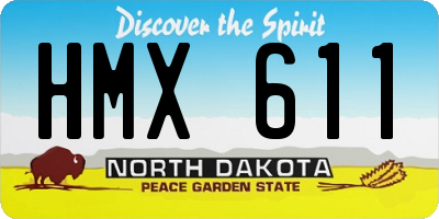 ND license plate HMX611