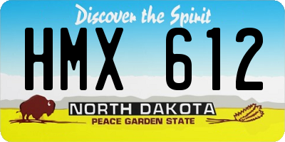 ND license plate HMX612