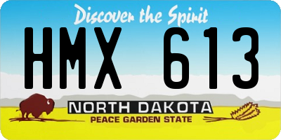 ND license plate HMX613