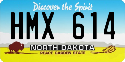 ND license plate HMX614