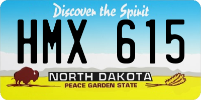 ND license plate HMX615