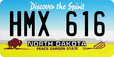 ND license plate HMX616