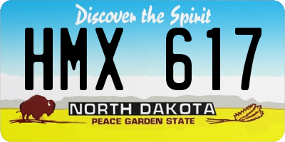 ND license plate HMX617