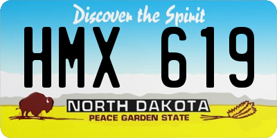 ND license plate HMX619