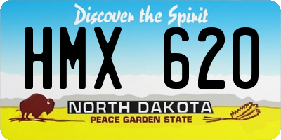 ND license plate HMX620