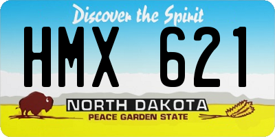 ND license plate HMX621