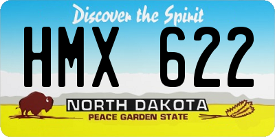 ND license plate HMX622