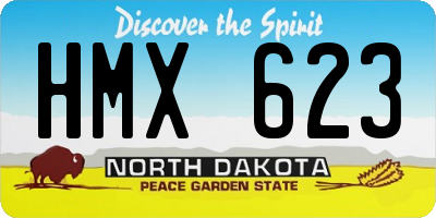 ND license plate HMX623