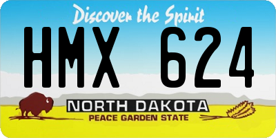 ND license plate HMX624