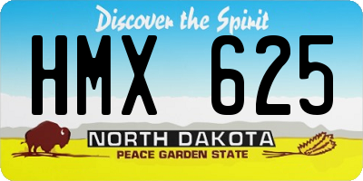 ND license plate HMX625