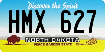 ND license plate HMX627