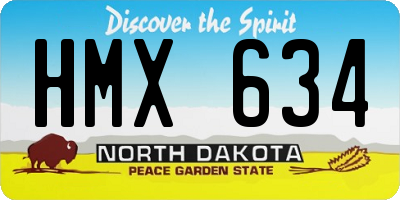 ND license plate HMX634